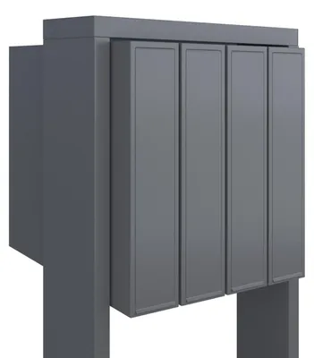 Produktbild von Briefkastenanlage Flag for Four in Grau Metallic