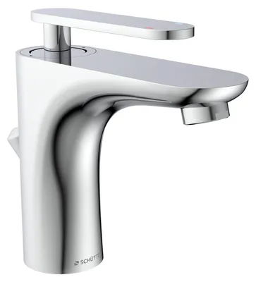 Produktbild von SCHÜTTE ORCA Waschtischarmatur mit Zugstange, Wasserhahn Bad mit Ablaufgarnitur, Chrom