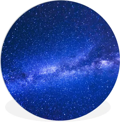 Produktbild von MuchoWow® Rundes Wandbild - Runde Bilder Sternenhimmel - Universum - Blau - Jungen - Mädchen - Kinder Ø 60 cm Kreis Wanddekoration Kunststoff - Wandkreis - Wandschmuck - Wand Kreis - Das Schlafzimmer - Die Bilder - Wandmalerei - Kunst für das Haus - das Plastik