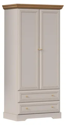 Produktbild von Schrank Dulci mit 2 Schubladen und 2 Türen, Kaschmir und Holzoptik, 188.8cm