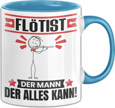 Produktbild von Flötist Tasse Geschenk für Flötist Der Mann Der Alles Kann Geschenkidee zum Geburtstag (Blau)