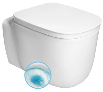 Obrázek produktu pro Závěsné WC ORGANIC, bez oplachovacího okraje, rozměry 36x52 cm, bílá barva
