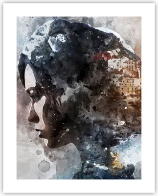 Produktbild von Poster - Poster ohne Rahmen - Frau Abstraktion - 40x50 cm - Wand Bild - Wanddeko - Wandbilder - Kunstposter - Wandposter - Bilder - Kunstdruck - Wanddekoration - Wandbild - P2XPA40x50-3956