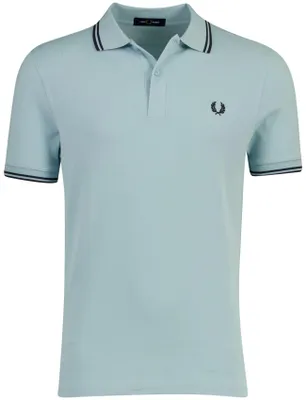 Produktbild von Poloshirt 2-Knopf-Piqué Fred Perry hellblau 100% Baumwolle