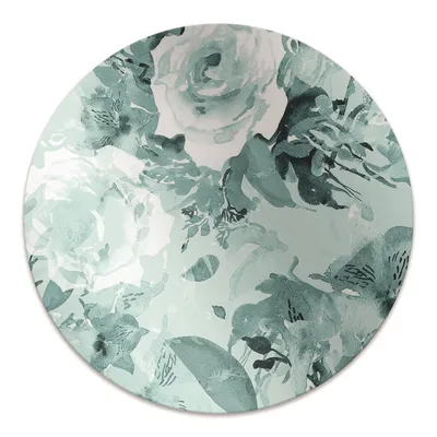 Produktbild von Rundmatte - Stuhlunterlage Bürostuhlunterlage - Rund Ø 100 cm - Bodenmatte - Fußmatte - Blaue Blumen