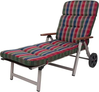 Produktbild von Auflage Rollliege Kreta 8699 rot-blau-grün kariert 200x60x8 cm 8699 KETTtex