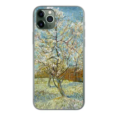 Produktbild von MuchoWow® Handyhülle Schutzhülle Hülle für iPhone 11 Pro Max Blühender Pfirsichbaum - Vincent van Gogh Silikon Softcase Handy Hülle - Schutz