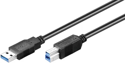 Produktbild von Goobay 94654 USB-Kabel 3 m USB 3.2 Gen 1 (3.1 Gen 1) USB A USB B Schwarz