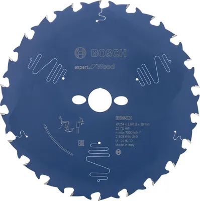 Obrázok produktu pre Bosch Expert for Wood - Kreissägeblatt - für Holz - 254 mm - 22 Zähne