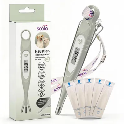 Produktbild von scala SC 1505 flex Haustierthermometer mit flexibler Spitze für eine besonders s