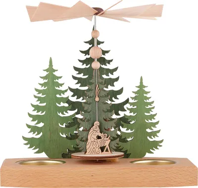 Produktbild von 1-stöckige Pyramide Tannen - Christi Geburt (16,5cm) von Kreißl