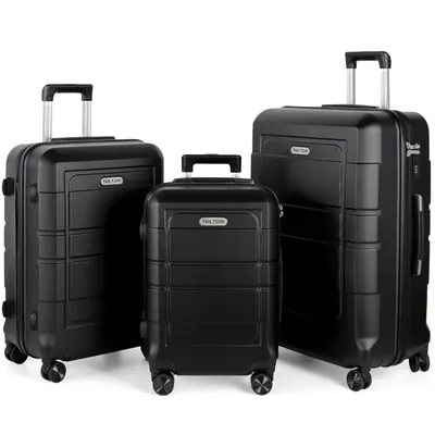 Produktbild von Kofferset Hartschale Trolley Koffer Leicht Reisekoffer ABS Erweiterbar Haltbar, Mit Zahlenschloss Trolley Handgepäck Große Kapazität 4 Rollen