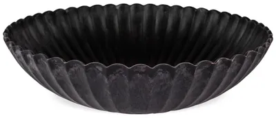 Produktbild von Dekoschale runde Pflanzschale für draussen schwarz marmoriert 22 cm