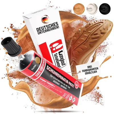 Produktbild von Langlauf Schuhbedarf Schuhreparaturpaste beige 90g – DIY Reparatur für Sohlen & Absätze, modellierbare Gummimasse, perfekt für Leder, Gummi & Kunststoff, Germany