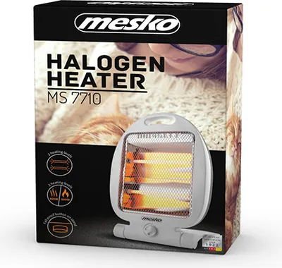 Produktbild von Halogen-Strahlungsheizung Mesko 800Watt Heizung Kippschutz Halogen Heizgerät