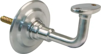 Produktbild von Hochwertiger Messing Handlaufhalter vers. Modelle Handlaufstütze gerader Sattel Handlaufträger Messing vernickelt