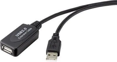 Image de Renkforce RF-4535084 Câble USB 10 m USB 2.0 USB A Noir (RF-4535084)