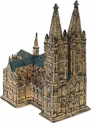 Produktbild von Windlicht Kirche Kölner Dom aus Porzellan, B24 x T16 x H26 cm