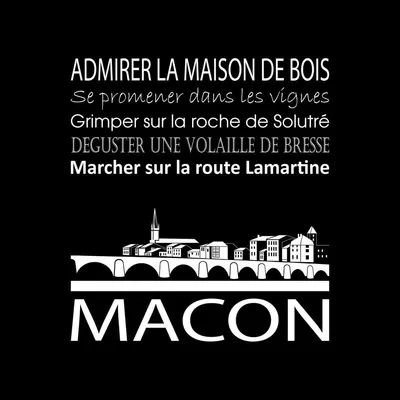 Image de Tableau sur toile Mâcon noir 30x30 cm, Tableau mural moderne pour décoration intérieure