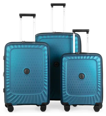 Immagine prodotto di HAUPTSTADTKOFFER - Kotti - Set di 3 valigie con guscio rigido robusto in materiale PP riciclato trolley leggeri in polipropilene con guscio rigido, 4 ruote, chiusura TSA, blu royal