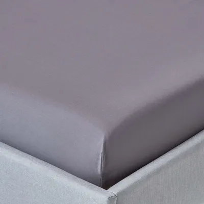 Immagine prodotto di HOMESCAPES lenzuolo teso extra alto 46 cm, antracite, numero di fili 200, 140 x 190 cm
