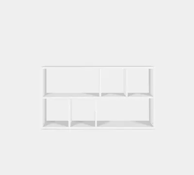 Produktbild von Masseno Buchregal MOSAICO,Ideal für Büro, Wohnzimmer oder Lesezimmer, Stil Modern, 150,5x34x80,5 cm, Ausführung Matt, Weiß
