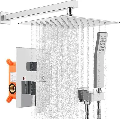 Productafbeelding van Inbouw Doucheset met Regendouchekop en Handdouche, Roestvrij Staal
