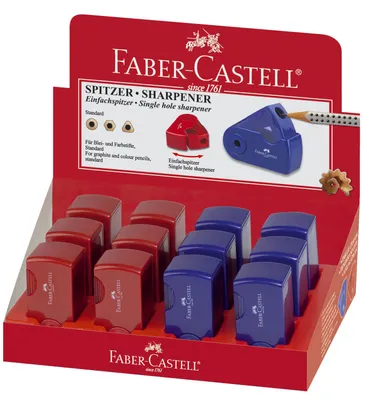 Image de FABER-CASTELL Klappspitzdose Sleeve Mini rot/blau