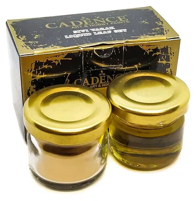 Immagine prodotto di Set di foglia d'oro Cadence per decorazione, 30+30 ml, ideale per restauro e lavori manuali
