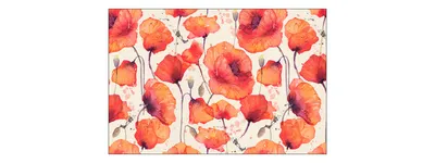 Produktbild von Muralo Fototapete 135 x 90 cm Vlies Tapete Wandtapeten moderne Wandbilder XXL Blumen Mohnblumen Aquarell