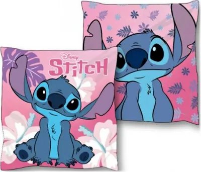 Produktbild von Polštářek Lilo &amp; Stitch Dekorační polštářek Polštářek na pohovku - útulnost a styl dohromady, 38 x 38 cm Růžový
