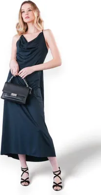 Zdjęcie produktu dla Czarna elegancka designerska sukienka Tokyo - nanoSPACE by LADA, Rozmiar: M