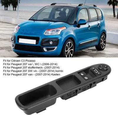 Zdjęcie produktu dla Przełącznik elektrycznie sterowanej szyby po prawej stronie kierowcy 6554QC Pasuje do Peugeot 207