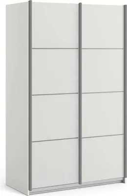 Produktbild von Kleiderschrank 2 Türen Andree, Schlafzimmermöbel, Schrank, Garderobe, 122x64 h202 cm, Weiß