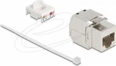 Produktbild von Delock - HDMI-Kabel - HDMI weiblich Keystone zu HDMI weiblich - 20 cm - Schwarz / Weiß - unterstützt 8K 60 Hz (7680 x 4320)