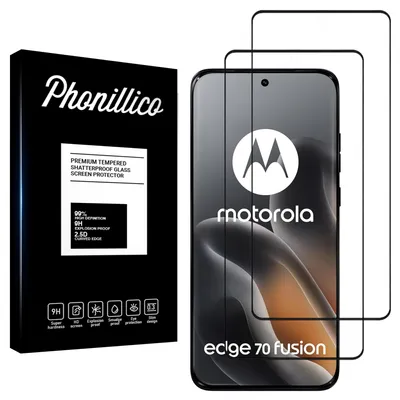 Produktbild von Hartglas für Motorola Edge 70 Fusion [2 Stück] Displayschutzfolie Screen Protector Film Anti-Kratzer Glas Resistant Phonillico®