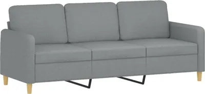 Produktbild von vidaXL 3-Sitzer-Sofa Hellgrau 180 cm Stoff