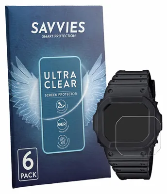 Produktbild von 6x Für Casio G-Shock GW-M5610U-1CJF Schutzfolie Savvies Displayschutz Display Schutz Folie Klar Transparent