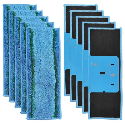 Imagen del producto de 10 almohadillas de limpieza lavables para Braava Jet M6, de microfibra