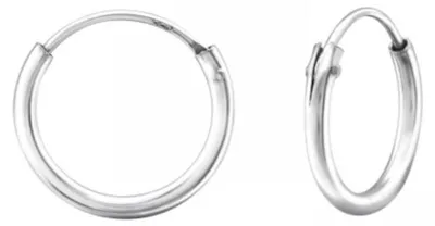 Produktbild von Kleine Creolen Silber 925 Ohrringe grau, roségold Silber 12 mm