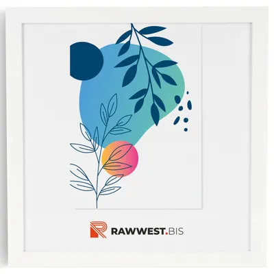 Produktbild von RAWWEST.BIS Holz Bilderrahmen 50x50 cm Plexiglas Poster Foto Wandrahmen Weiß