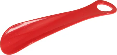 Produktbild von Rot - Schuhlöffel Schuhanzieher aus Kunststoff mit großer Lochung verschiedene Farben