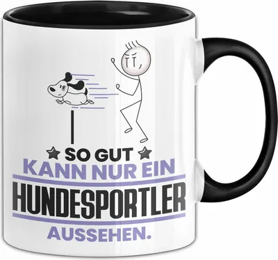 Produktbild von Hundesportler Geschenk Tasse So Gut Kann Nur Ein Hundesportler Aussehen Geschenkidee Kaffee-Becher (Schwarz)