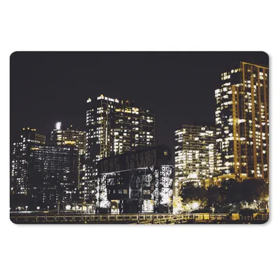 Produktbild von MuchoWow® Mauspad Mousepad New York - Bäume - Beleuchtung 27x18 cm - Mousepads - Maus Mat - Pad - Mausunterlage - Büroartikel - Desk Matten