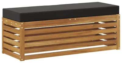 Image de Banc de jardin pliant Bois d'Acacia Massif Naturel