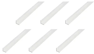 Image de Alberts, profilé en aluminium, argenté par anodisation, dimensions 20 x 20 x 1 mm, longueur 1 mètre
