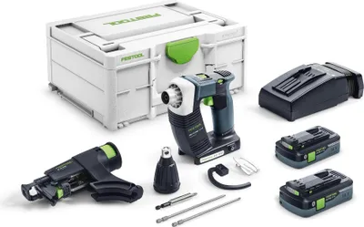 Image de Visseuse plaquiste 18V DURADRIVE DWC 18-2500 HPC 4,0 I-Plus + 2 batteries 4Ah + chargeur en coffret SYSTAINER SYS 3 - FESTOOL - 576498