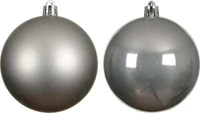 Produktbild von Weihnachtskugeln Kunststoff 4cm 16 Stück - Zart Grau