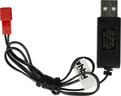 Produktbild von vhbw USB-Ladekabel für RC-Akkus mit JST-Anschluss, RC-Modellbau Akkupacks - 60 cm 6 V
