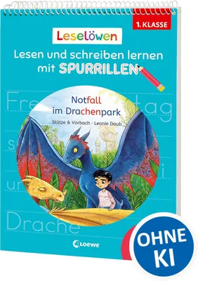 Immagine prodotto di Leselöwen - Lesen und schreiben lernen mit Spurrillen - Notfall im Drachenpark